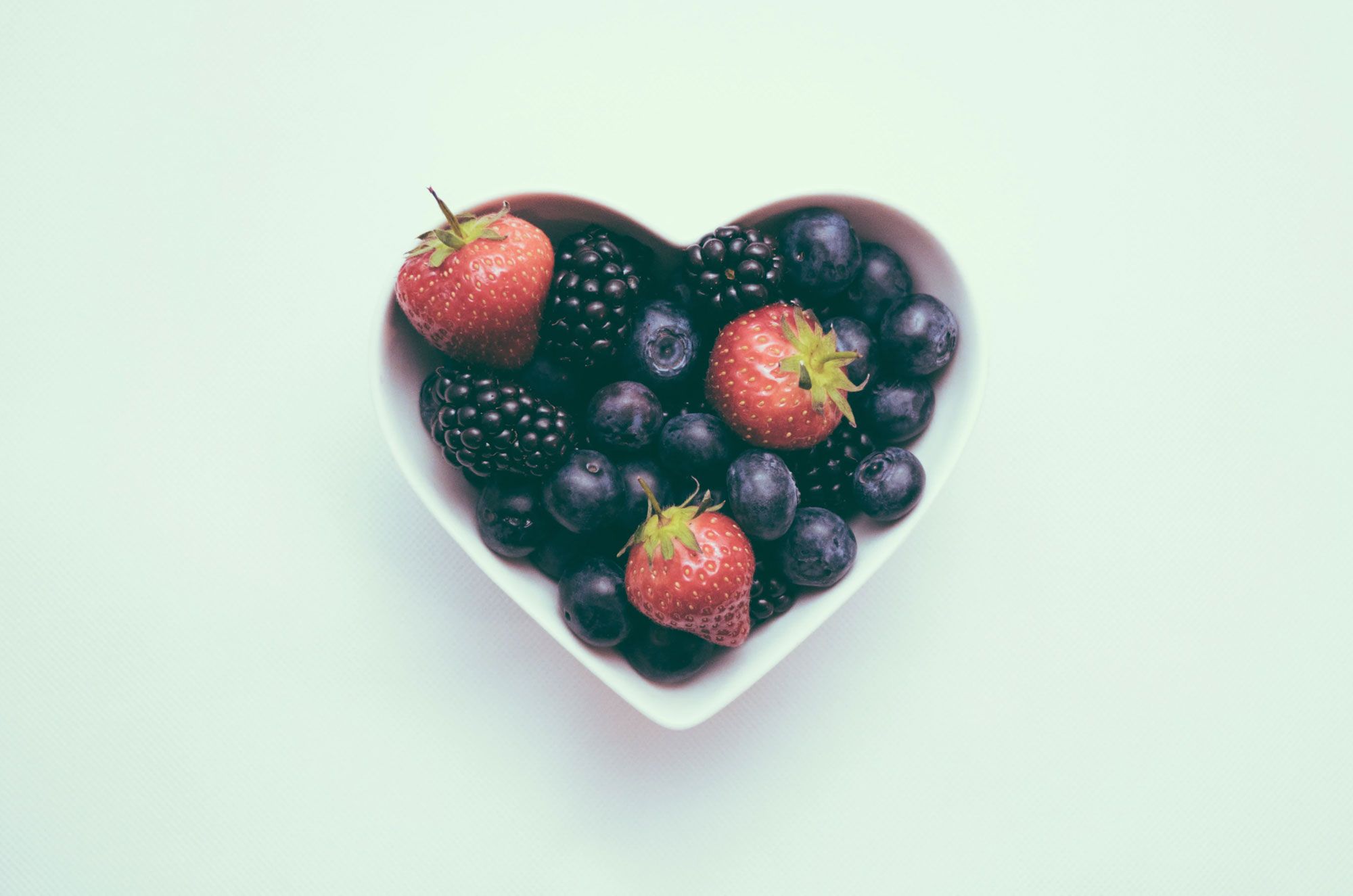 Fruit in Heart Bowl Fruit in Heart Bowl